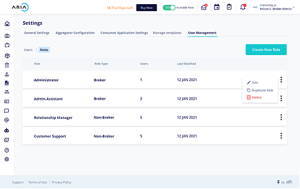 Role management within the main platform (abstracted)