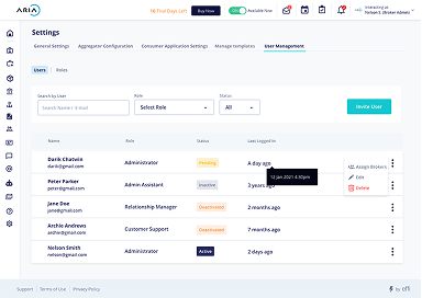 User management and pending invites (abstracted)
