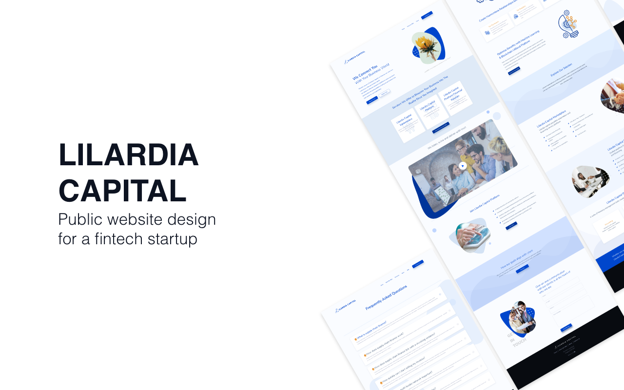 LILARDIA CAPITAL - Public website design for a fintech startup