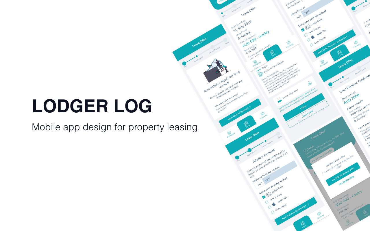 LODGER LOG - Mobile app design for property leasing